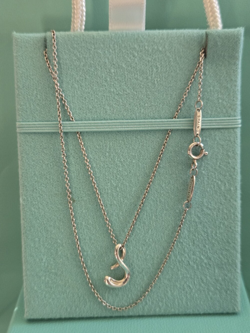 Tiffany & Co. Elsa Peretti Sterling Silver 'S' Pendant